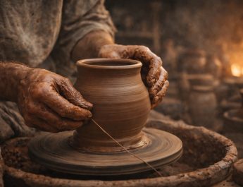 Глина в руке горшечника